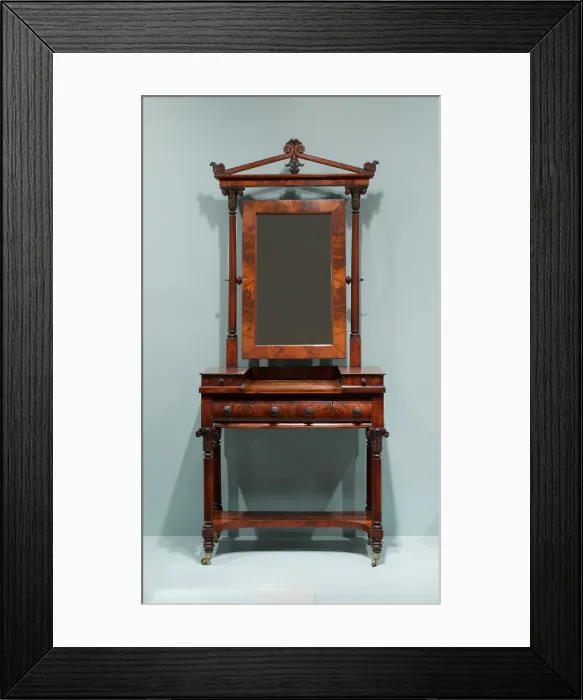 Framed Print : Dressing Table, c. 1835. Creator: Unknown Framed Print : Dressing Table, c. 1835. Creator: Unknown
