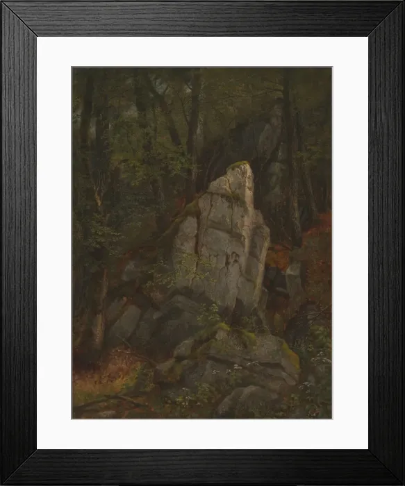 Framed Print : Study of Rocks in Pearsons Ravine, mid-1850s. Creator: Asher Brown Durand Framed Print : Study of Rocks in Pearsons Ravine, mid-1850s. Creator: Asher Brown Durand
