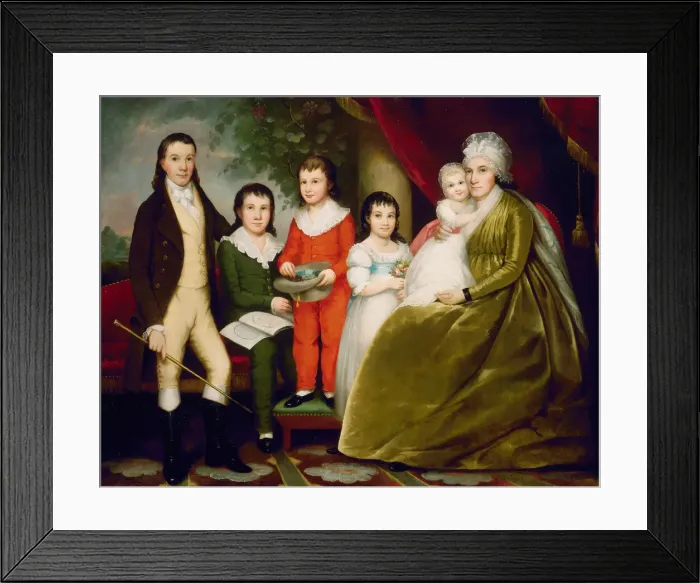 Framed Print : Mrs. Noah Smith and Family, c. 1830. Creator: Ezra Ames Framed Print : Mrs. Noah Smith and Family, c. 1830. Creator: Ezra Ames