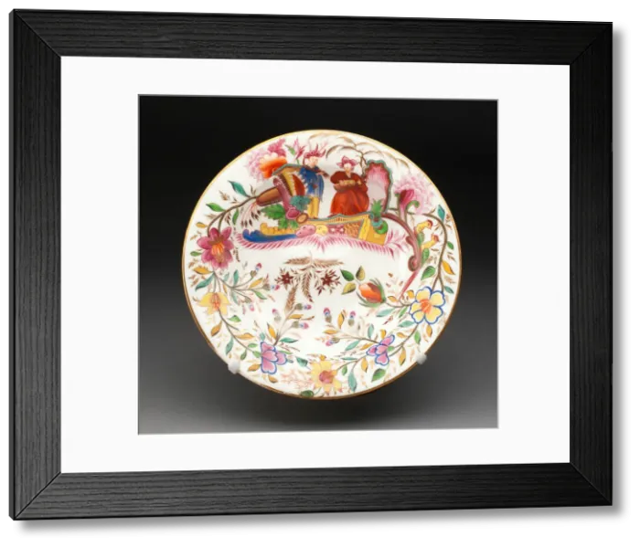 Framed Print : Soup Plate, Pinxton, c. 1800. Creator: Pinxton Porcelain Factory Framed Print : Soup Plate, Pinxton, c. 1800. Creator: Pinxton Porcelain Factory