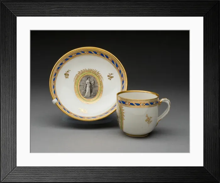 Framed Print : Cup and Saucer (part of a Coffee Service), Vienna, c. 1770 Framed Print : Cup and Saucer (part of a Coffee Service), Vienna, c. 1770