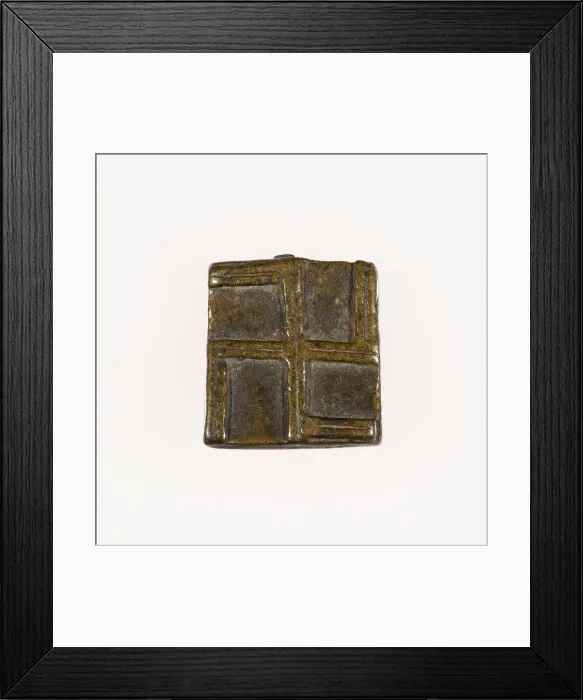 Framed Print : Goldweight with a Geometric Design, Ghana, 18th / 19th century. Creator: Unknown Framed Print : Goldweight with a Geometric Design, Ghana, 18th / 19th century. Creator: Unknown