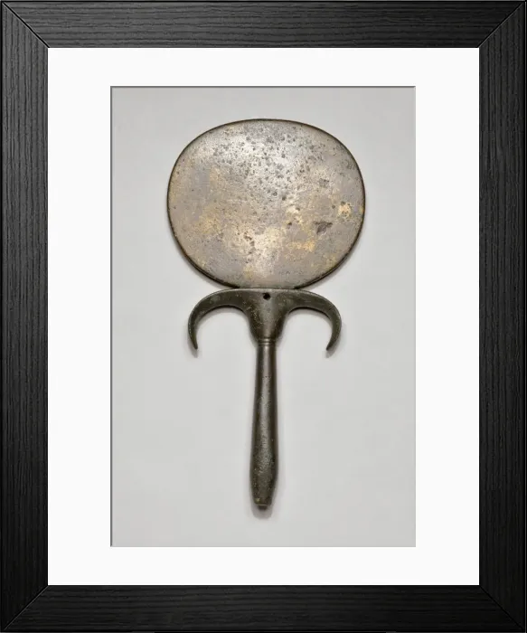 Framed Print : Hand Mirror, Egypt, New Kingdom, Dynasty 18-20 (about 1550-1070 BCE). Creator: Unknown Framed Print : Hand Mirror, Egypt, New Kingdom, Dynasty 18-20 (about 1550-1070 BCE). Creator: Unknown