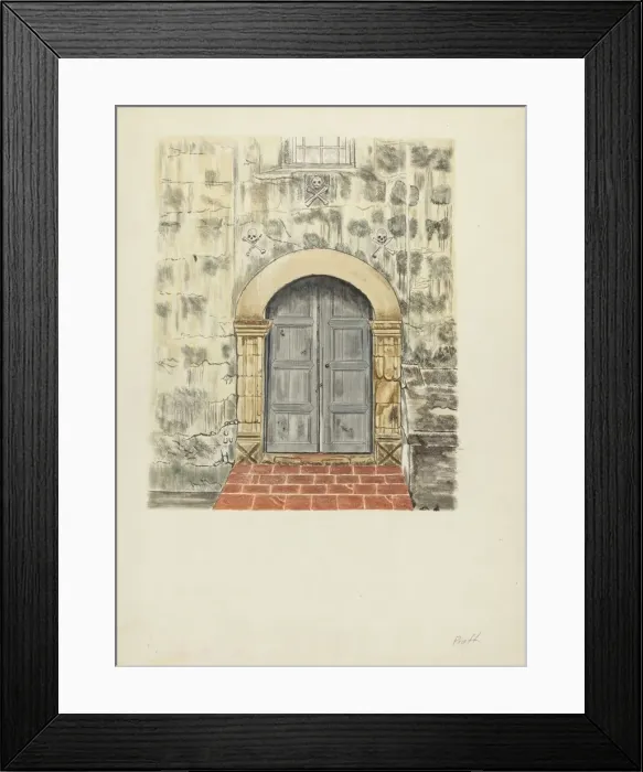 Framed Print : Doorway and Door, 1935  /  1942. Creator: Albert Pratt
