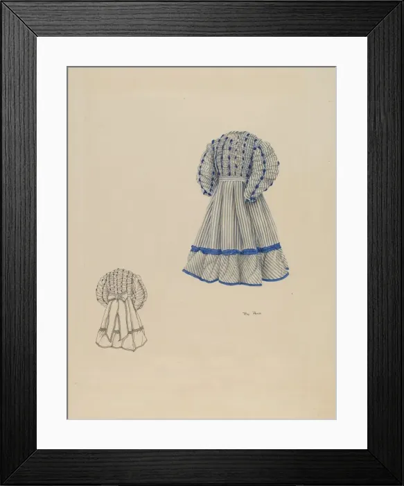 Framed Print : Childs Dress, c. 1937. Creator: Ray Price Framed Print : Childs Dress, c. 1937. Creator: Ray Price