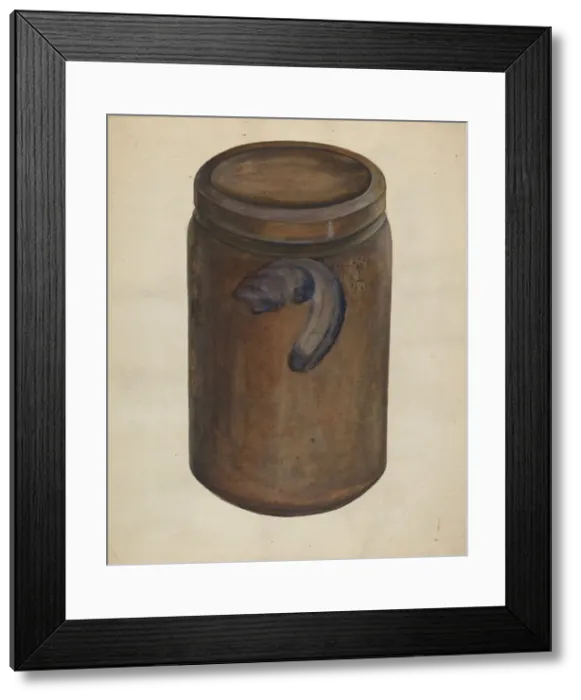 Framed Print : Stone Jar, 1935 / 1942. Creator: Edna C. Rex Framed Print : Stone Jar, 1935 / 1942. Creator: Edna C. Rex