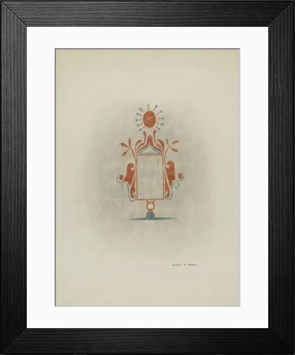 Framed Print : Wall Painting, c. 1939. Creator: George E. Rhone Framed Print : Wall Painting, c. 1939. Creator: George E. Rhone