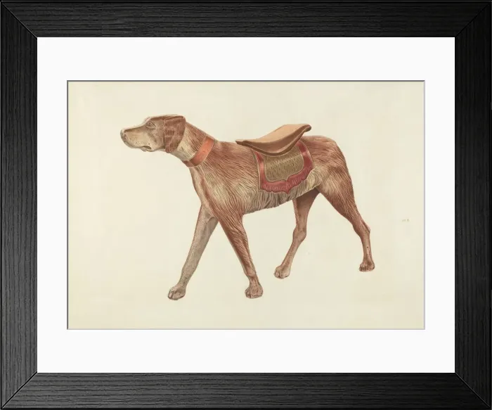 Framed Print : Carousel Dog, c. 1938. Creator: Michael Riccitelli Framed Print : Carousel Dog, c. 1938. Creator: Michael Riccitelli