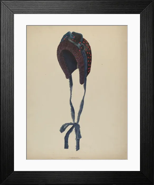 Framed Print : Horseshoe Bonnet, 1935 / 1942. Creator: Wilbur M Rice Framed Print : Horseshoe Bonnet, 1935 / 1942. Creator: Wilbur M Rice
