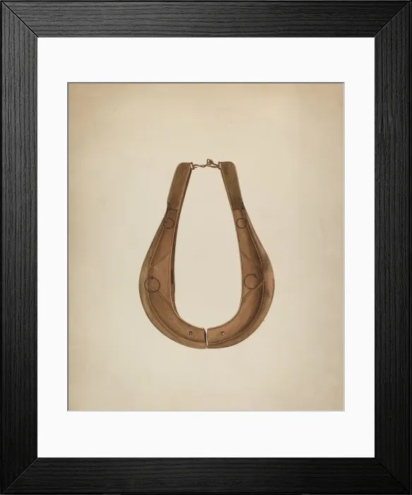 Framed Print : Horse Collar and Hame, c. 1941. Creator: Wilbur M Rice Framed Print : Horse Collar and Hame, c. 1941. Creator: Wilbur M Rice