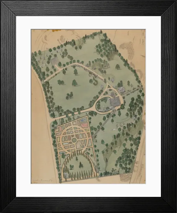Framed Print : Jumel Estate, c. 1936. Creator: Virginia Richards Framed Print : Jumel Estate, c. 1936. Creator: Virginia Richards
