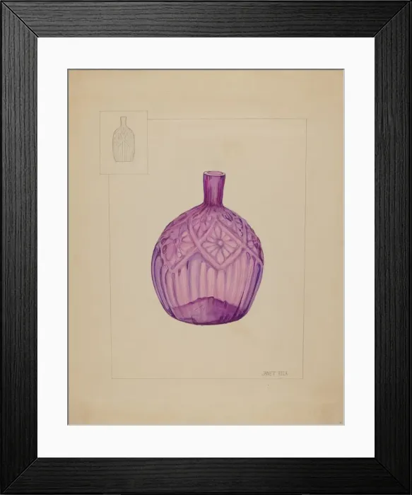 Framed Print : Bottle, c. 1937. Creator: Janet Riza