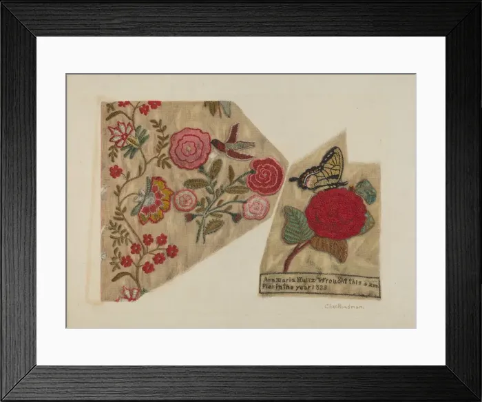 Framed Print : Sampler, c. 1940. Creator: Charles Roadman Framed Print : Sampler, c. 1940. Creator: Charles Roadman