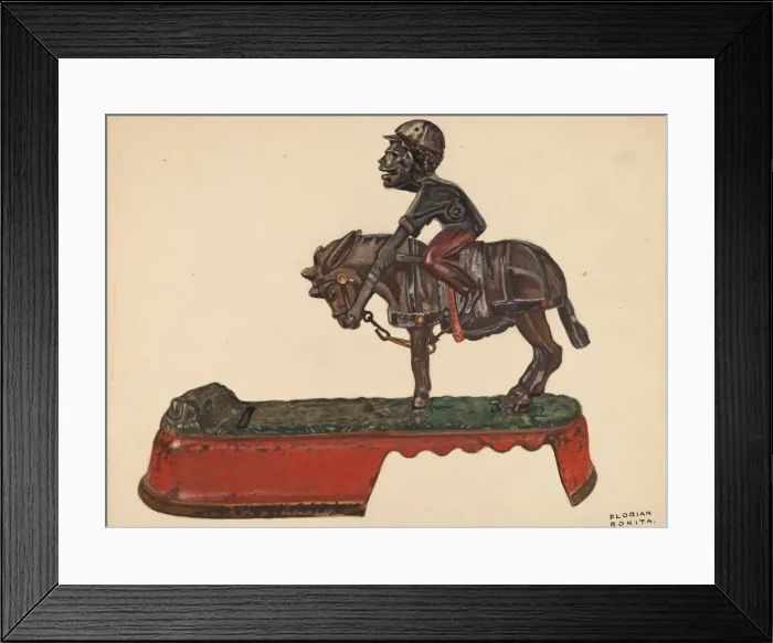 Framed Print : Toy Bank: I Always Did Spise a Mule, c. 1937. Creator: Florian Rokita Framed Print : Toy Bank: I Always Did Spise a Mule, c. 1937. Creator: Florian Rokita