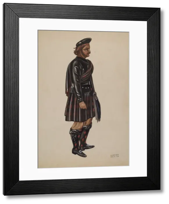 Framed Print : Wooden Scotchman, c. 1937. Creator: Florian Rokita Framed Print : Wooden Scotchman, c. 1937. Creator: Florian Rokita