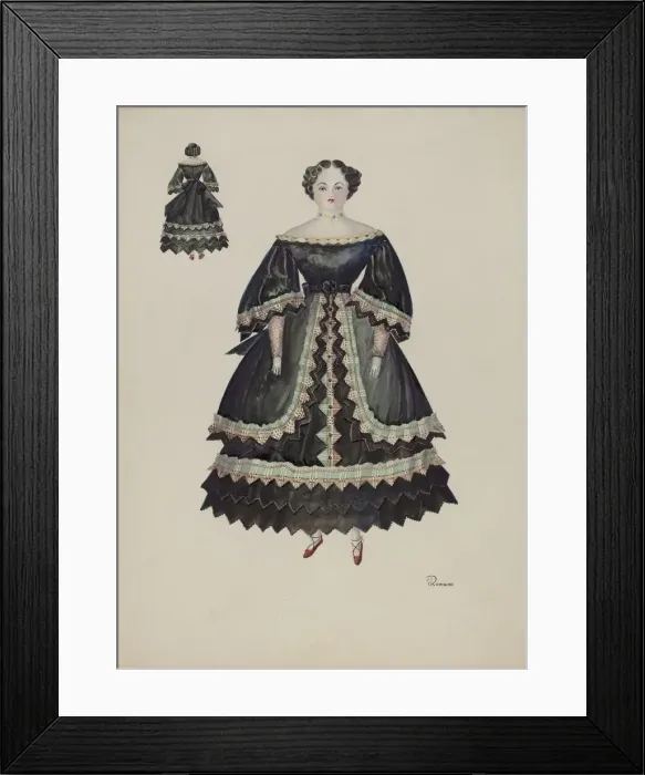 Framed Print : Doll - Minerva Pratt, c. 1937. Creator: Josephine C. Romano Framed Print : Doll - Minerva Pratt, c. 1937. Creator: Josephine C. Romano