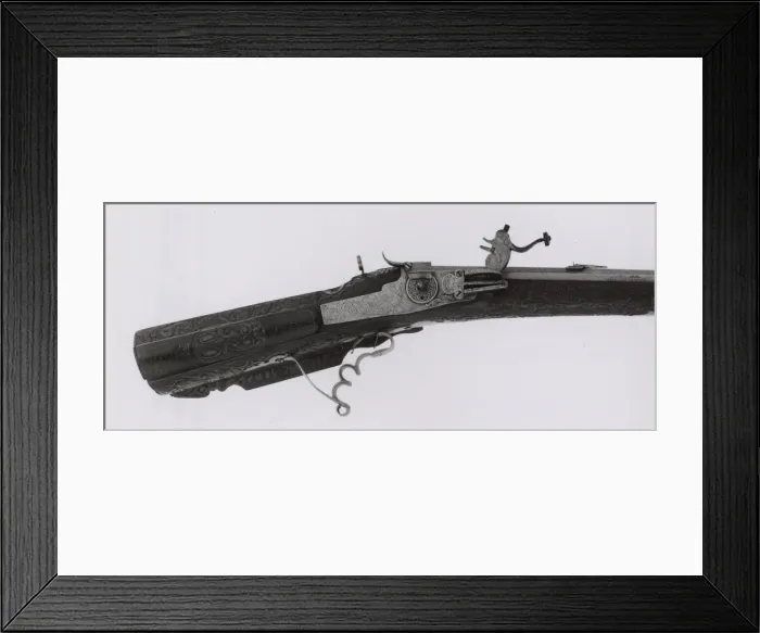 Framed Print : Wheellock Sporting Rifle, Augsburg, c. 1600 / 25. Creator: Johan Bichler Framed Print : Wheellock Sporting Rifle, Augsburg, c. 1600 / 25. Creator: Johan Bichler
