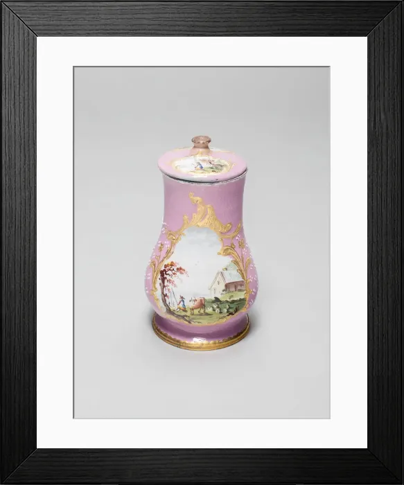 Framed Print : Mustard Pot and Cover, England, c. 1770. Creator: Unknown Framed Print : Mustard Pot and Cover, England, c. 1770. Creator: Unknown