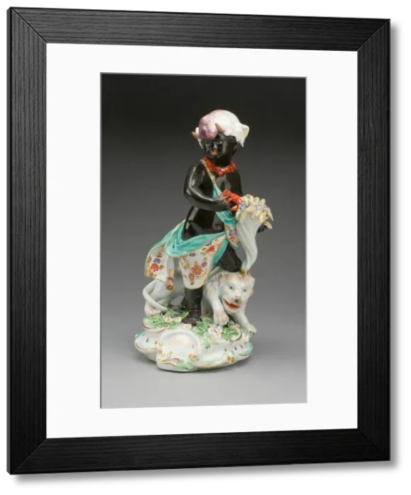 Framed Print : Allegorical Figure of Africa, Derby, 1770 / 80. Creator: Derby Porcelain Manufactory Framed Print : Allegorical Figure of Africa, Derby, 1770 / 80. Creator: Derby Porcelain Manufactory