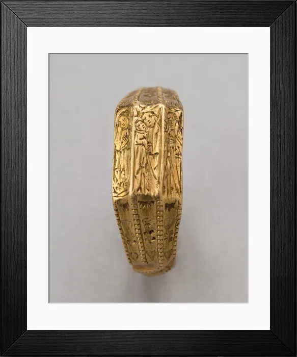 Framed Print : Ring with the Virgin and Child and Saints Margaret and Catherine, England, c. 1425-c Framed Print : Ring with the Virgin and Child and Saints Margaret and Catherine, England, c. 1425-c