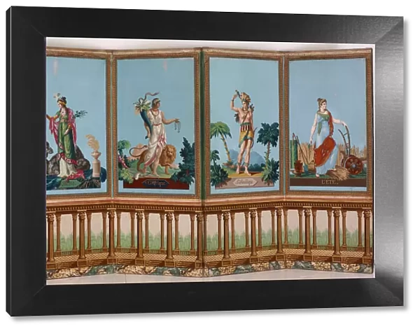 Screen: Winter (Panel One), France, c. 1820. Creator: Unknown