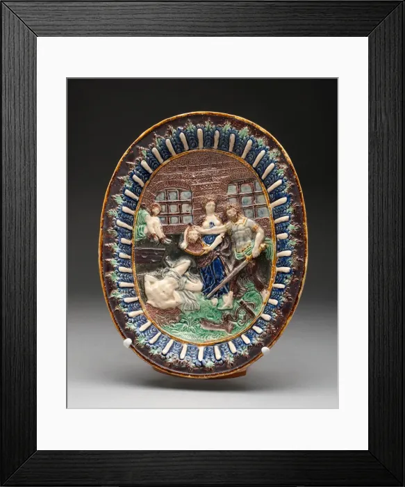 Framed Print : Oval Dish, Paris, 17th century. Creator: Unknown Framed Print : Oval Dish, Paris, 17th century. Creator: Unknown