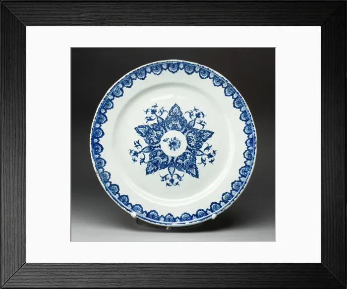 Framed Print : Platter, Rouen, c. 1700 / 20. Creator: Unknown Framed Print : Platter, Rouen, c. 1700 / 20. Creator: Unknown