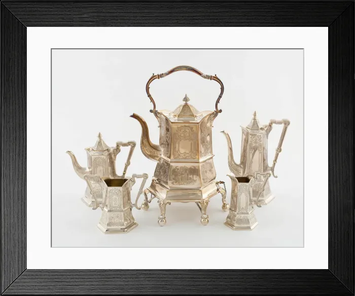 Framed Print : Tea and Coffee Service, London, 1865. Creator: George Angell