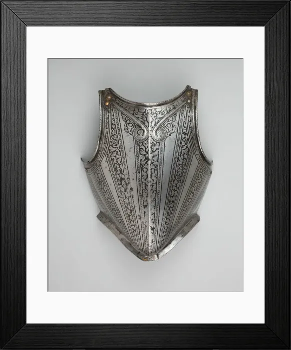 Framed Print : Breastplate, Italy, c. 1580 / 90. Creator: Unknown Framed Print : Breastplate, Italy, c. 1580 / 90. Creator: Unknown