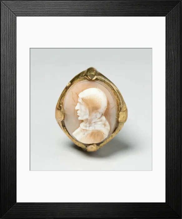 Framed Print : Ring with Cameo Portrait of Girolamo Savonarola, Italy, c. 1500-c. 1550. Creator: Unknown Framed Print : Ring with Cameo Portrait of Girolamo Savonarola, Italy, c. 1500-c. 1550. Creator: Unknown