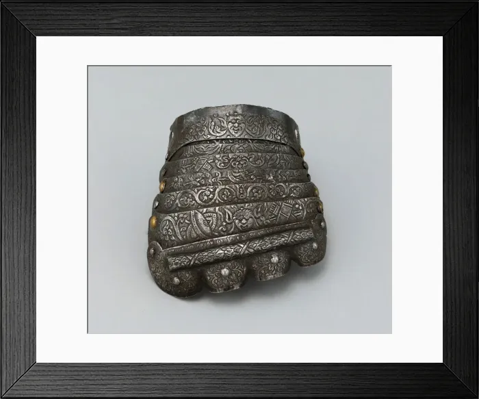 Framed Print : Lames (eight) of a Left Gauntlet, Italy, c. 1550 / 60. Creator: Unknown Framed Print : Lames (eight) of a Left Gauntlet, Italy, c. 1550 / 60. Creator: Unknown