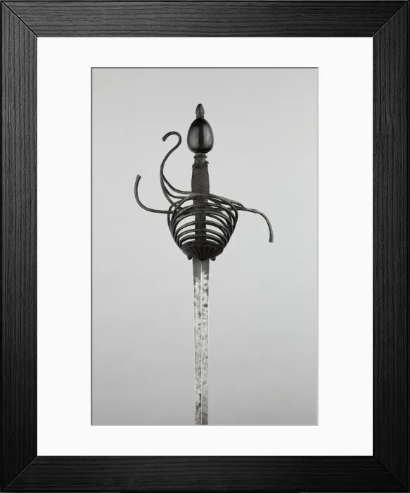 Framed Print : Rapier, Italy, c. 1630. Creator: Unknown Framed Print : Rapier, Italy, c. 1630. Creator: Unknown