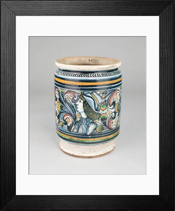 Framed Print : Storage Jar, Faenza, c. 1470 / 90. Creator: Unknown Framed Print : Storage Jar, Faenza, c. 1470 / 90. Creator: Unknown