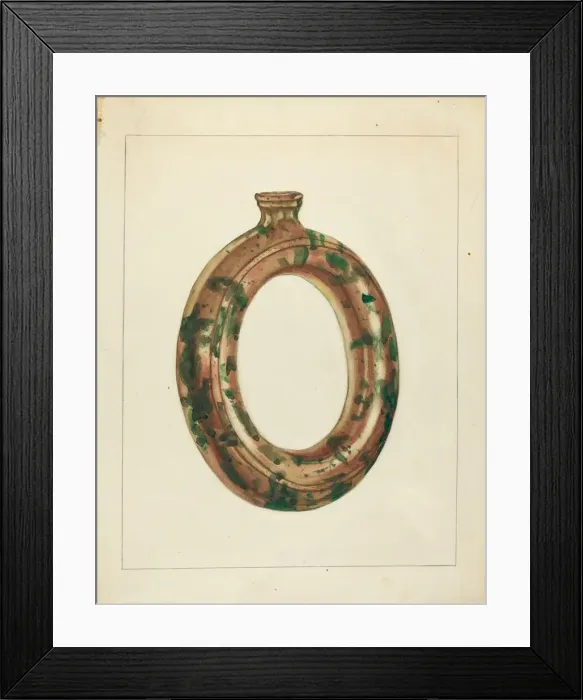 Framed Print : Ring Bottle, c. 1940. Creator: Jessica Price Framed Print : Ring Bottle, c. 1940. Creator: Jessica Price