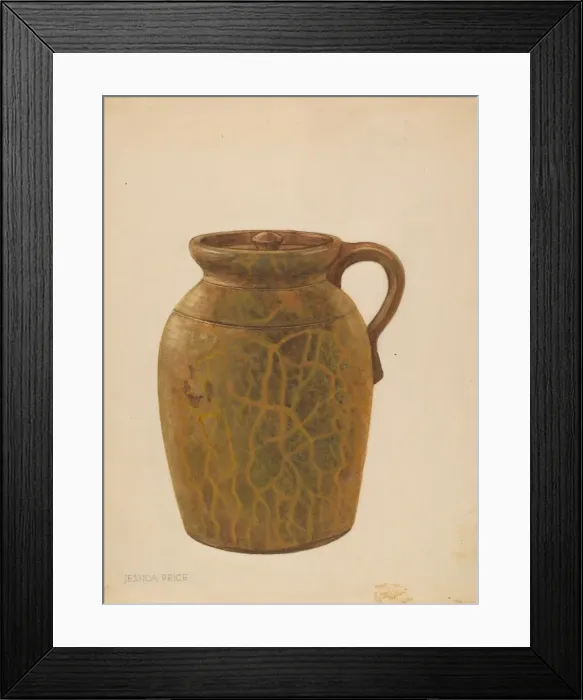 Framed Print : Jar with Cover, c. 1937. Creator: Jessica Price Framed Print : Jar with Cover, c. 1937. Creator: Jessica Price