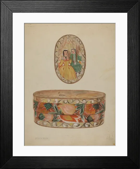 Framed Print : Pa. German Brides Box, c. 1937. Creator: Jessica Price Framed Print : Pa. German Brides Box, c. 1937. Creator: Jessica Price