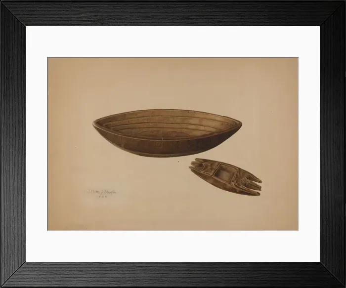 Framed Print : Maple Sugar Mold, 1939. Creator: Walter Praefke Framed Print : Maple Sugar Mold, 1939. Creator: Walter Praefke