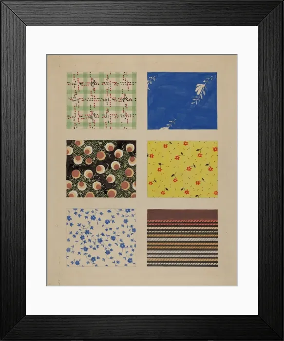 Framed Print : Quilt Patches, c. 1937. Creator: Dorothy Posten Framed Print : Quilt Patches, c. 1937. Creator: Dorothy Posten