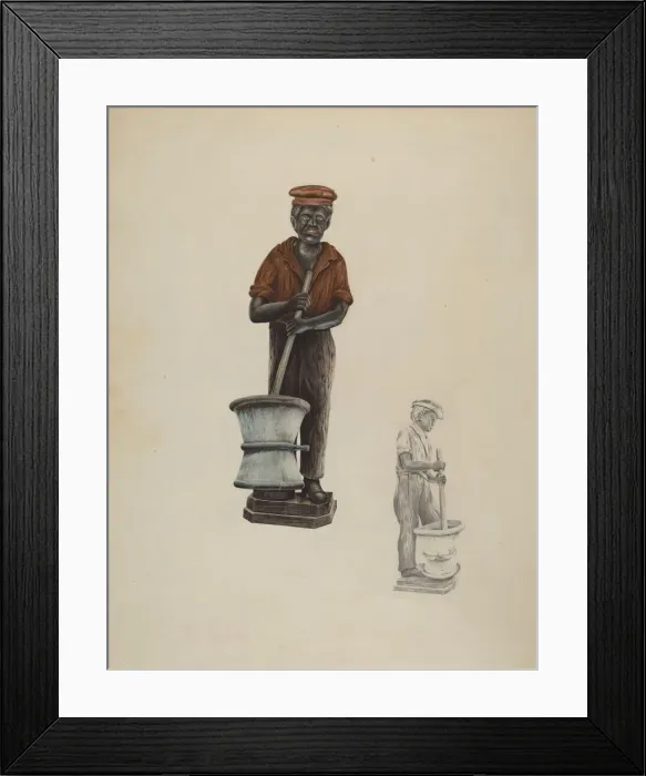 Framed Print : Drug Store Figure, c. 1937. Creator: Ray Price Framed Print : Drug Store Figure, c. 1937. Creator: Ray Price