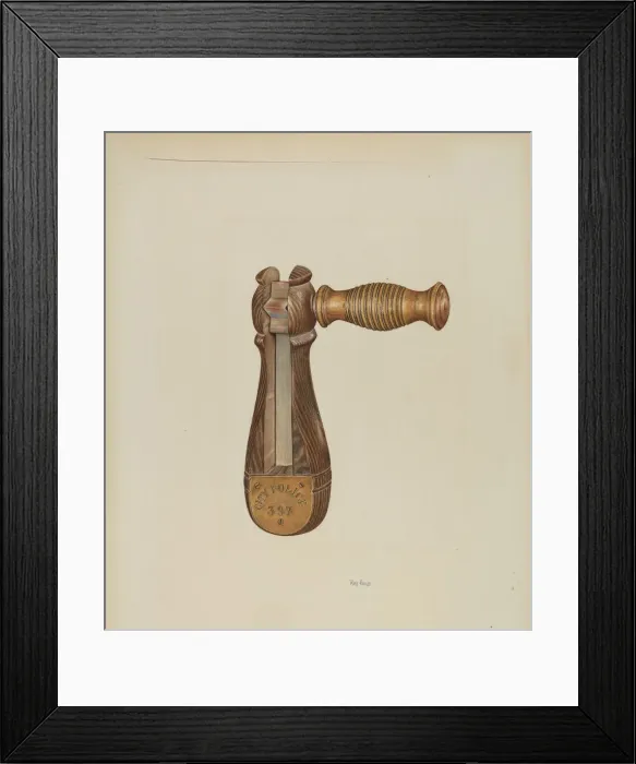 Framed Print : Police Rattle, c. 1938. Creator: Ray Price Framed Print : Police Rattle, c. 1938. Creator: Ray Price