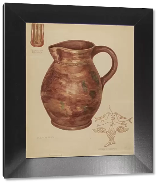 Red Earthenware Pitcher, 1935  /  1942. Creator: Jessica Price
