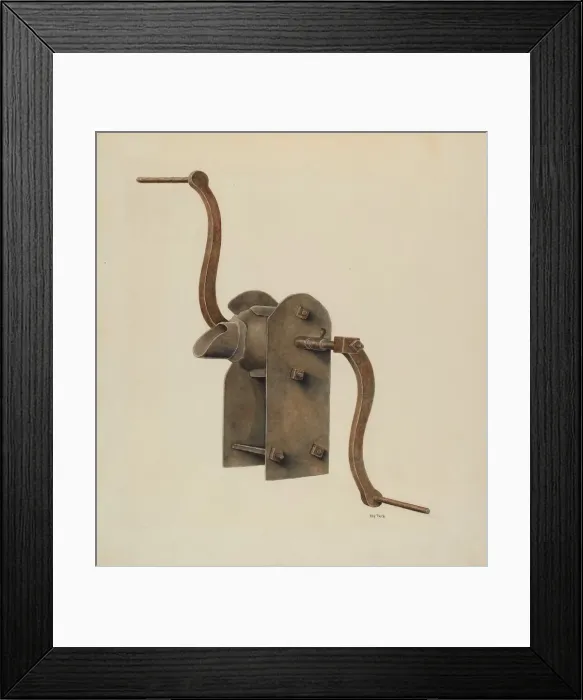 Framed Print : Metal Grits Grinder, c. 1939. Creator: Ray Price Framed Print : Metal Grits Grinder, c. 1939. Creator: Ray Price