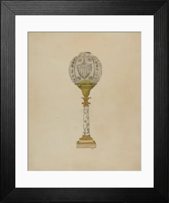 Framed Print : Table Lamp, 1935 / 1942. Creator: Ray Price Framed Print : Table Lamp, 1935 / 1942. Creator: Ray Price