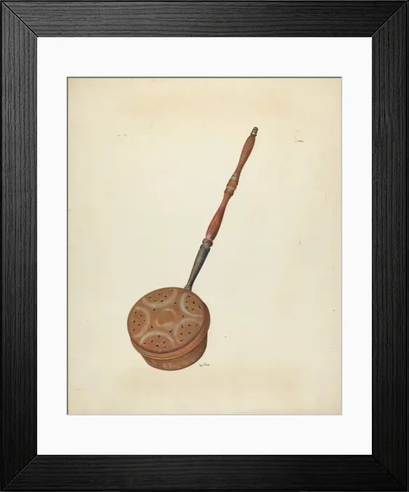 Framed Print : Bed Warmer, c. 1938. Creator: Ray Price Framed Print : Bed Warmer, c. 1938. Creator: Ray Price