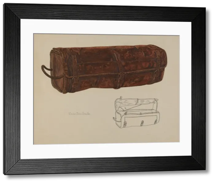 Framed Print : Leather Mail Bag, c. 1938. Creator: Walter Praefke Framed Print : Leather Mail Bag, c. 1938. Creator: Walter Praefke