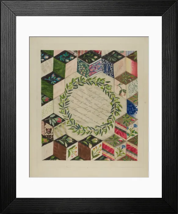 Framed Print : Patchwork Quilt, 1935 / 1942. Creator: Ray Price Framed Print : Patchwork Quilt, 1935 / 1942. Creator: Ray Price