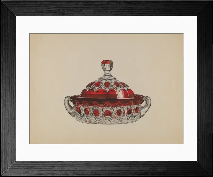Framed Print : Butter Dish, c. 1936. Creator: Dorothy Posten Framed Print : Butter Dish, c. 1936. Creator: Dorothy Posten
