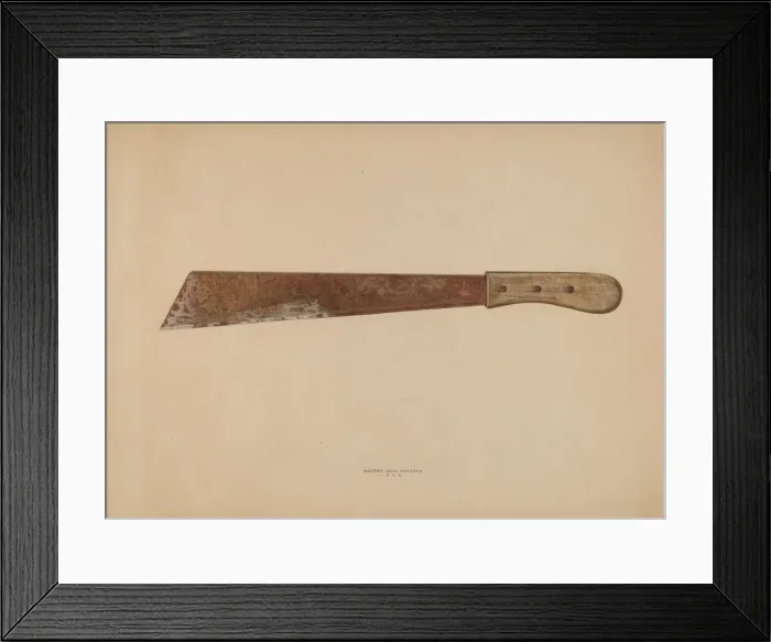 Framed Print : Corn Knife, 1939. Creator: Walter Praefke Framed Print : Corn Knife, 1939. Creator: Walter Praefke