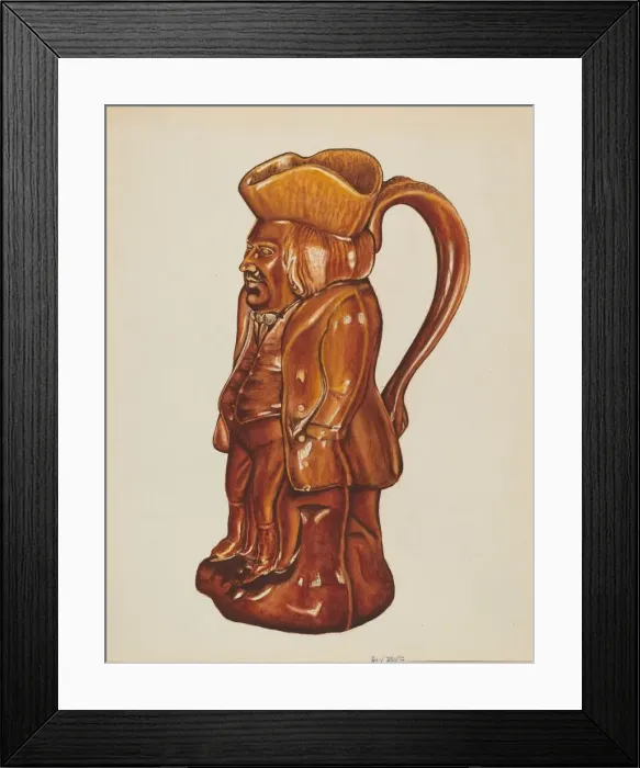 Framed Print : Ceramic Pitcher, 1935 / 1942. Creator: Ray Price Framed Print : Ceramic Pitcher, 1935 / 1942. Creator: Ray Price