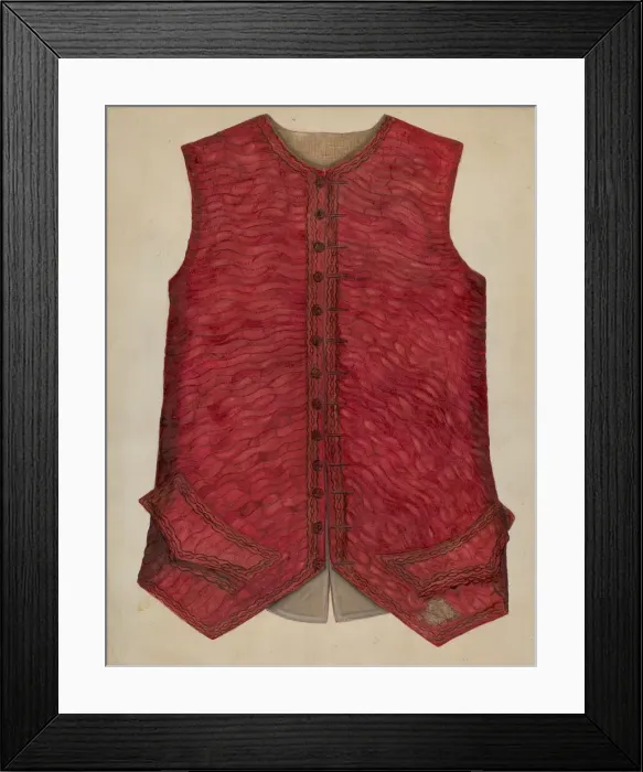 Framed Print : Wedding Vest, c. 1938. Creator: Edna C. Rex Framed Print : Wedding Vest, c. 1938. Creator: Edna C. Rex